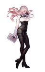  absurdres artist_request black_survival chiara_(black_survival) chiara_the_fallen from_side full_body highres long_hair looking_at_viewer official_art pink_eyes pink_hair solo source_request standing transparent_background 