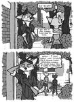  anthro clothing comic dialogue disney eyewear female fur luraiokun male nick_wilde phone sunglasses text tree zootopia 