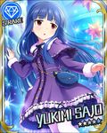  blue_hair blush card_(medium) character_name gothic idolmaster idolmaster_cinderella_girls long_hair sajou_yukimi stars violet_eyes 