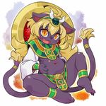  anthro blush cat clothed clothing cotora egyptian feline female fur hair jewelry kemono mammal smile solo 