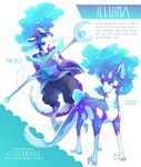  2017 alternate_form ambiguous_gender anthro blue_eyes cervine clockbirds clothed clothing cloven_hooves cosmic_fur cosmic_hair countershading deer feral fin fully_clothed fur hooves horn humanoid_hands illuima japanese_clothing kimono looking_back mammal marine markings pants purple_fur simple_background solo staff standing star tail_fin white_background white_countershading white_markings 