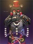  2017 6gatu_no_tuki animatronic bear digital_media_(artwork) five_nights_at_freddy&#039;s five_nights_at_freddy&#039;s_2 freddy_fazbear&#039;s_pizzeria_simulator hat hi_res lefty_(fnaf) machine mammal marionette_(fnaf) puppet robot simple_background top_hat video_games 