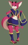  2018 anthro big_ears cloak clothing dragon female footwear fur furred_dragon gloves green_eyes horn invalid_tag jewelry pink_fur purse ragedraws reptile ruby_(ragedraws) sandals scalie shorts skindentation skirt standing wide_hips 