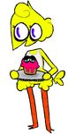  2017 animatronic anthro avian bird chica_(fnaf) chicken cupcake cupcake_(fnaf) digital_media_(artwork) drawbanban female five_nights_at_freddy&#039;s food machine open_mouth robot simple_background solo stylized toony video_games 
