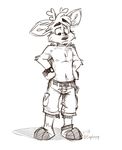  barefoot black_and_white cervine clothing deer mammal monochrome shorts thesepantsdontfit tinydeerguy 