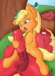  2018 absurd_res anatomically_correct anatomically_correct_penis animal_genitalia animal_penis apple applejack_(mlp) balls basket big_macintosh_(mlp) big_penis blonde_hair blush brother brother_and_sister clenched_teeth cub day digital_media_(artwork) duo earth_pony equine equine_penis erection eyelashes female feral feral_on_feral food freckles friendship_is_magic fruit fur grass green_eyes hair hair_bow hair_ribbon hi_res hooves horse incest licking long_hair long_penis lying male male/female mammal mdgusty my_little_pony on_back on_top open_mouth oral orange_fur outside penis penis_grab penis_lick pink_tongue pony pussy pussyjob quadruped red_balls red_fur red_penis ribbons sex sibling signature sister teeth tongue tongue_out tree vein veiny_penis young 