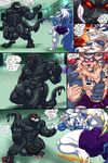  &lt;3 2018 3_toes 4_toes 5_fingers abs angry animal_genitalia anthro balls biceps big_balls black_penis black_skin blue_fur blue_hair blue_nose blue_skin blush bulge canine clothing comic darkstalkers digitigrade dinosaur drooling duo english_text erection fist fully_sheathed fur gesture gloves_(marking) glowing glowing_eyes goo grin hair half-erect hand_on_balls hand_on_penis hungothenomster inviting jon_talbain male mammal markings monster mostly_nude multicolored_fur multicolored_hair multicolored_skin muscular muscular_male neck_tuft nipples nude penis pose red_eyes saliva sharp_teeth sheath smile snout speech_bubble standing tarpit_(hungothenomster) teasing teeth text theropod tight_underwear toes tongue tongue_out tuft two_tone_fur two_tone_hair two_tone_skin tyrannosaurus_rex underwear vein video_games were werewolf white_fur white_hair white_skin 
