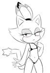  2018 anthro bikini blaze_the_cat blush cat clothed clothing feline female flat_chested fur hair hearlesssoul looking_at_viewer mammal navel open_mouth solo sonic_(series) standing swimsuit 