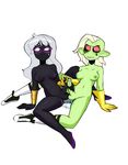  1i3 2018 5_fingers alien anal black_skin blue_eyes blush breasts dickgirl dickgirl/dickgirl digital_media_(artwork) dildo double_dildo duck_dodgers duo erection freckles frottage green_skin hair handjob hi_res humanoid intersex intersex/intersex long_hair lord_dominator mutual_masturbation navel not_furry nude queen_tyr&#039;ahnee red_eyes red_sclera sex sex_toy short_hair simple_background wander_over_yonder white_hair 