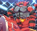  2018 anthro anus avian balls barazoku big_balls big_muscles big_penis bird blaziken bna_v5 chicken cock_ring duo fangs feline grin incineroar invalid_background invalid_tag male male/male mammal manly muscular muscular_male nintendo nude on_top open_mouth penis pok&eacute;mon pok&eacute;mon_(species) power_bottom precum size_difference smile sweat triceps vein veiny_penis video_games wrestling 