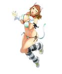  animal_ears arm_ribbon bell bell_collar bikini blush_stickers bouncing_breasts breasts brown_eyes brown_hair cat_ears cat_tail clenched_hand collar cup drink drinking_glass extra_ears fake_animal_ears fake_tail full_body gloves hair_ornament halter_top halterneck heart heart_hair_ornament holding holding_cup large_breasts leg_warmers looking_at_viewer navel official_art olive_oppert one_eye_closed open_mouth polka_dot polka_dot_bikini ribbon shoes side-tie_bikini sneakers solo super_robot_wars super_robot_wars_x-omega swimsuit tail transparent_background upper_teeth watanabe_wataru wet white_gloves 