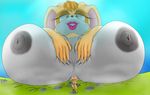  anthro big_breasts breasts city cloud destruction female general_godzilla hair huge_breasts lagomorph macro mammal nipples nude rabbit solo stomping video_games 