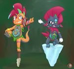  2018 anthro charmandrigo claws clothing cub duo female jewelry loincloth male mammal nintendo pok&eacute;mon pok&eacute;mon_(species) scalie scrafty tribal video_games weavile young 