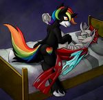  bed changeling cloudburst couple_(disambiguation) equine eyewear glasses horn invalid_tag male male/male mammal my_little_pony rainbow_heart unicorn wings xexus 