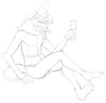  beverage bruno_dondurma clothing fundoshi japanese_clothing male sitting sketch thegreatmatsutzu underwear wine_glass 