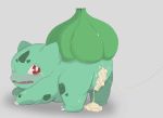  3_toes all_fours ass_up blush bulbasaur butt claws cum cum_drip cum_in_pussy cum_inside cum_on_ground cum_string cute_fangs dripping everstone_(artist) female feral head_down hi_res looking_at_viewer looking_back nintendo nude one_eye_closed open_mouth pok&eacute;mon pok&eacute;mon_(species) rear_view red_eyes short_ears solo tears toes tongue video_games 