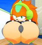  anthro areola big_breasts breasts clothed clothing erection female fur hair huge_breasts male male/female mammal nipples penis sex slickehedge smile sonic_(series) titfuck topless video_games 