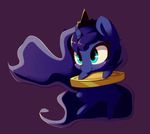  2018 animated blinking bloodatius blue_eyes blush chibi coin cosmic_hair crown cute edit equine eyelashes female friendship_is_magic full-length_portrait fur hi_res holding_object horn makeup mammal mascara money my_little_pony portrait princess_luna_(mlp) purple_background purple_fur simple_background smile solo szafir87 unicorn 