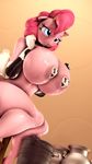  2018 3d_(artwork) 9:16 absurd_res anthro areola_slip big_breasts blue_eyes breasts digital_media_(artwork) earth_pony equine female friendship_is_magic hair hi_res horse huge_breasts lactating looking_pleasured mammal milk my_little_pony nude pasties pink_hair pinkie_pie_(mlp) pony snuddy solo source_filmmaker thick_thighs 