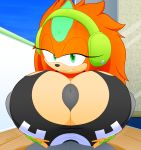  anthro areola big_breasts breasts clothed clothing erection female fur hair huge_breasts male male/female mammal nipples penis sex slickehedge smile sonic_(series) titfuck video_games 
