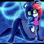  2017 anthro bear chiaki_maizono_(firepanda) clothed clothing digital_media_(artwork) female fur hair mammal neon panda pedrovin simple_background teenager tentacles young 