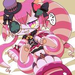  1girl artist_request cat cat_busters censored furry hat pink_eyes pink_hair pussy short_hair solo spread_legs two-tone_eyes yellow_eyes 