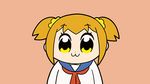  1girl :3 angry animated blonde_hair poptepipic popuko school_uniform twintails 