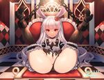  2018 animal_ears anus artist_name ass bare_shoulders bdsm black_dress black_gloves black_legwear black_panties bondage bound breasts bunny_ears cameltoe censored chain chair cuffs dated dress elin_(tera) flower folded gloves grin hair_flower hair_ornament high_heels kneepits leaning_back legs legs_up long_hair mary_janes no_panties panties panties_aside presenting pussy red_eyes rikume see-through shoes silver_hair sitting small_breasts smile solo spread_legs spread_pussy strapless strapless_dress tera_online thighhighs underwear 