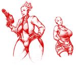  audiophilekitsune big_breasts breasts bulge clothed clothing dickgirl duo female humanoid intersex looking_at_viewer not_furry portrait red_theme sketch smile standing star_wars thick_thighs three-quarter_portrait twi&#039;lek voluptuous 