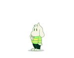  anthro asriel_dreemurr boss_monster caprine child clothing doodleboogle fur goat long_ears male mammal shirt simple_background solo stripes undertale video_games white_background white_fur young 