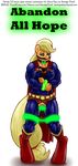  alpha_channel applejack_(mlp) bdsm cosplay crossover dc_comics dildo female friendship_is_magic gag kryptonite muscular my_little_pony nipples pussy rubber saliva sex_toy shackle simple_background smudge_proof solo superman supermare transparent_background 