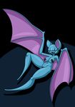  anthro breasts female hair_over_eyes limebreaker nintendo nipple_tape nude open_mouth pasties pok&eacute;mon pok&eacute;mon_(species) smile solo tape thick_thighs video_games wide_hips wings zubat 