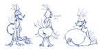  anthro avian banjo-kazooie beak belly bird breegull butt check_source female kazooie lowkey monochrome plasma-snake sketch text tools video_games wide_hips wrench 