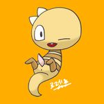  anthro anus cub erection hi_res looking_at_viewer male monster monster_kid one_eye_closed open_mouth orange_background penis scalie simple_background solo tapering_penis undertale unknown_artist video_games wink young 
