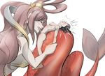  female female/female laugh licking marine merfolk one_piece pawfeather restrained shirahoshi size_difference tickling tongue tongue_out 