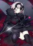  armor fate/grand_order jeanne_d&#039;arc jeanne_d&#039;arc_(alter)_(fate) nezumi_doshi sword thighhighs 