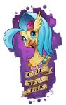  2018 avian beak blue_eyes bust_portrait english_text eyelashes feathers female hippogryph looking_at_viewer my_little_pony my_little_pony_the_movie open_beak open_mouth portrait princess_skystar_(mlp) solo text zwitterkitsune 