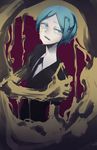  androgynous aqua_eyes aqua_hair crying crying_with_eyes_open gem_uniform_(houseki_no_kuni) gold golden_arms green_eyes green_hair highres houseki_no_kuni looking_at_viewer necktie phosphophyllite short_hair solo spoilers st_(youx1119) tears 