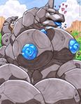  &lt;3 big_breasts breasts busty_feral female feral looking_at_viewer mineral_fauna nintendo non-mammal_breasts onix pok&eacute;mon pok&eacute;mon_(species) reptile rock scalie video_games walter_sache 