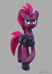  2018 armor broken_horn celebi-yoshi cute equine eye_scar eyelashes female fizzlepop_berrytwist_(mlp) frown full-length_portrait grey_background hair hi_res horn looking_at_viewer makeup mammal mascara my_little_pony my_little_pony_the_movie pink_hair portrait pouting puffed_cheeks scar signature simple_background solo teal_eyes tempest_shadow_(mlp) text unicorn 