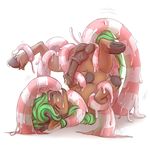  2018 anal anal_penetration anatomically_correct anatomically_correct_penis animal_genitalia animal_penis balls black_hooves blush brown_balls brown_fur brown_penis coiling digital_media_(artwork) earth_pony equine equine_penis erection eyes_closed feral fur goo green_hair green_tail hair hooves horse jaeger_sylva legs_up lying male mammal medial_ring motion_lines my_little_pony on_back oral oral_penetration penetration penis ponsex pony quadruped signature simple_background solo tentacle_in_mouth tentacle_sex tentacles vein veiny_penis white_background 