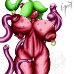  2018 anthro breasts digital_media_(artwork) female hi_res nipples not_furry parody penis_tentacles plants_vs_zombies smile tentacles video_games 