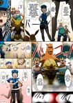  2boys 3girls alakazam ankoku_tiger charizard comic eevee junsaa_(pokemon) kakkii multiple_boys multiple_girls nude petrification pokemon pokemon_(anime) pokemon_(creature) pokemon_xy_(anime) serena_(pokemon) shizuki_shuuya 