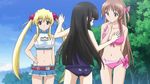  3girls amatsuka_haruka amatsuka_rikka amatsuka_urara animated animated_gif ass ass_shake baby_princess bikini breasts cleavage multiple_girls school_swimsuit swimsuit 
