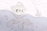  2018 avian bird boat cutie_mark detailed_background digital_media_(artwork) digital_sketch equine fan_character fish fur group hair hooves mammal marine my_little_pony outside partially_submerged seagull smile swimming vehicle water yakovlev-vad 