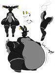  2016 ambiguous_gender belly big_belly navel overweight pumpkybutt solo_focus yellow_eyes 
