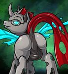  balls butt changeling cloudburst eyewear glasses horn male my_little_pony presenting presenting_hindquarters solo wings xexus 