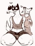  2016 canine clothed clothing cute_fangs dog doggo fox male mammal monochrome pumpkybutt thick_thighs undertale video_games 