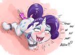  2018 alcor90 bdsm blush bondage bound cutie_mark equine eyelashes female friendship_is_magic hair horn mammal my_little_pony open_mouth penetration rarity_(mlp) solo unicorn 