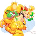  3_toes 4_fingers ahegao ambiguous_gender anal anal_penetration anthro anus balls big_balls big_penis blue_eyes blush boots bowser butt claws clothing collar cum cum_in_mouth cum_inside cum_on_ground cumshot deep_rimming ejaculation erection eyes_closed feet footwear foreskin gerkk green_skin group hair half-closed_eyes hand_behind_head horn humanoid_penis koopa koopa_troopa long_tongue looking_pleasured lying male male/ambiguous male/male mario_bros masturbation nintendo nude on_side on_top open_mouth oral orgasm penetration penile_masturbation penis pink_penis pink_tongue presenting presenting_hindquarters raised_leg raised_tail red_eyes red_hair reptile rimming scales scalie sex shell shoes short_tail simple_background size_difference small_dom_big_sub spiked_armlet spiked_collar spikes standing sweat teeth toes tongue turtle uncut video_games white_background white_skin yellow_scales yoshi 